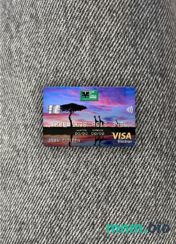 Uganda bank of Africa visa electron wygląd fotograficzny skan PSD + zdjęcie
